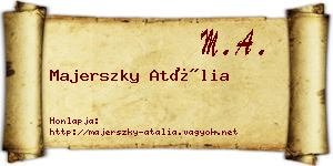 Majerszky Atália névjegykártya